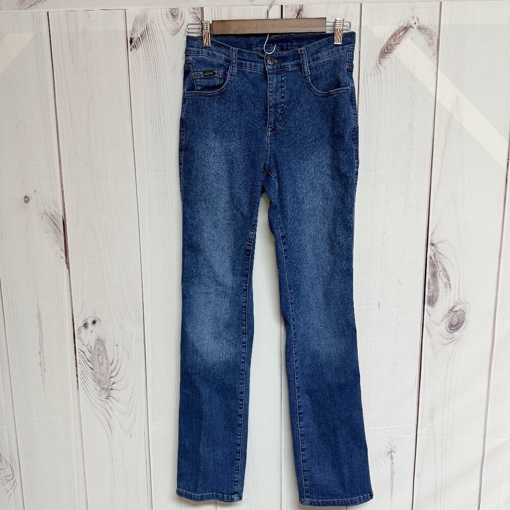 KÜHL Kontour Flex Denim Straight Jeans 6‎ Vintage Blue Stretch EUC